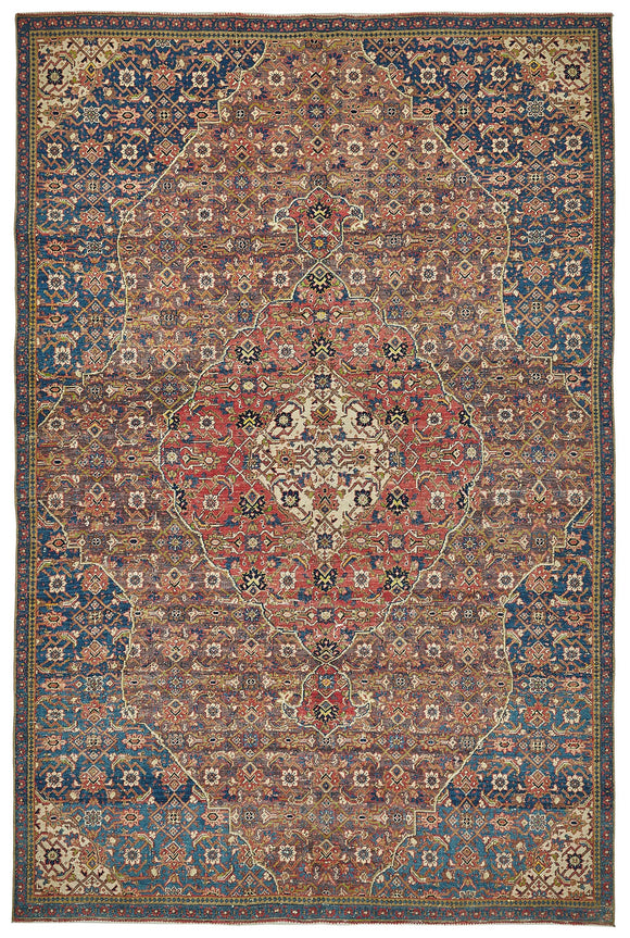 5x8 Beige Vintage Large Area Rug - 50180
