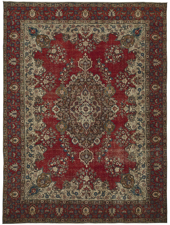 10x13 Red Vintage Large Area Rug - 50182