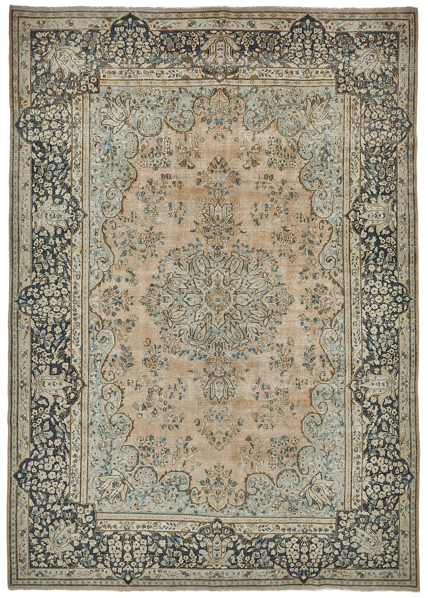 8x12 Beige Vintage Large Area Rug - 50187