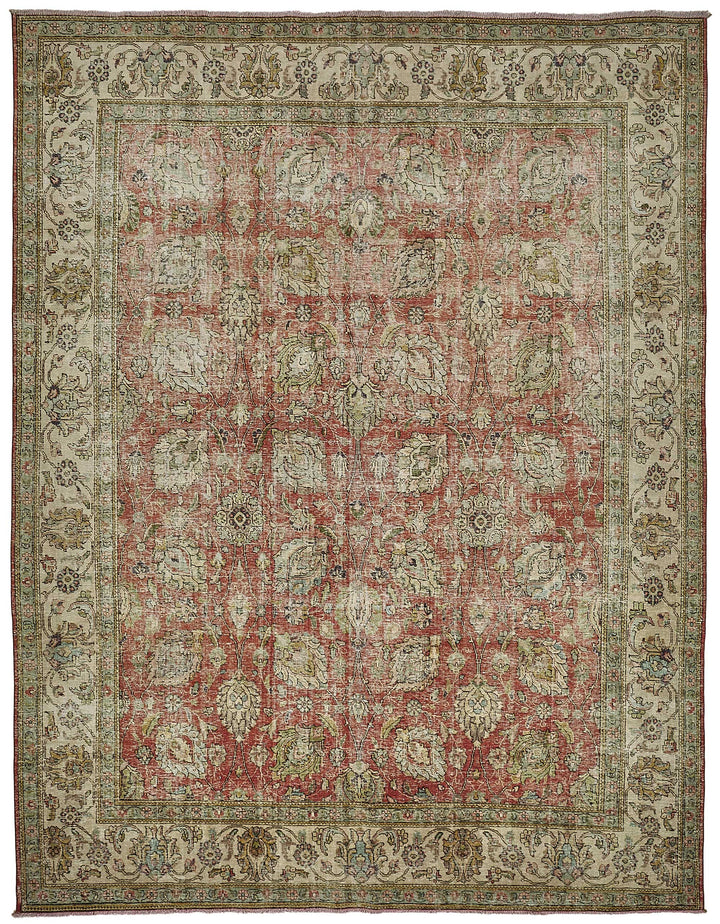 10x13 Beige Vintage Large Area Rug - 50188