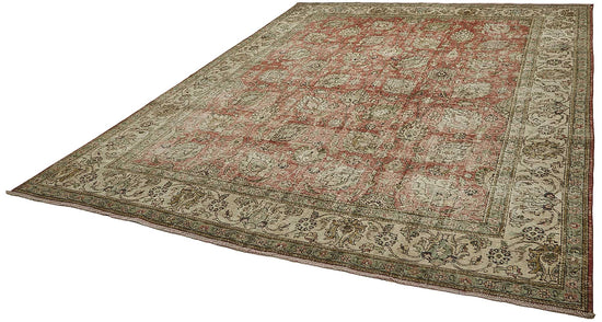10x13 Beige Vintage Large Area Rug - 50188