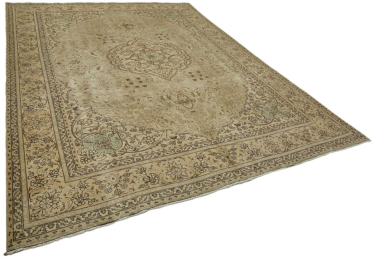 8x11 Beige Vintage Large Area Rug - 50192
