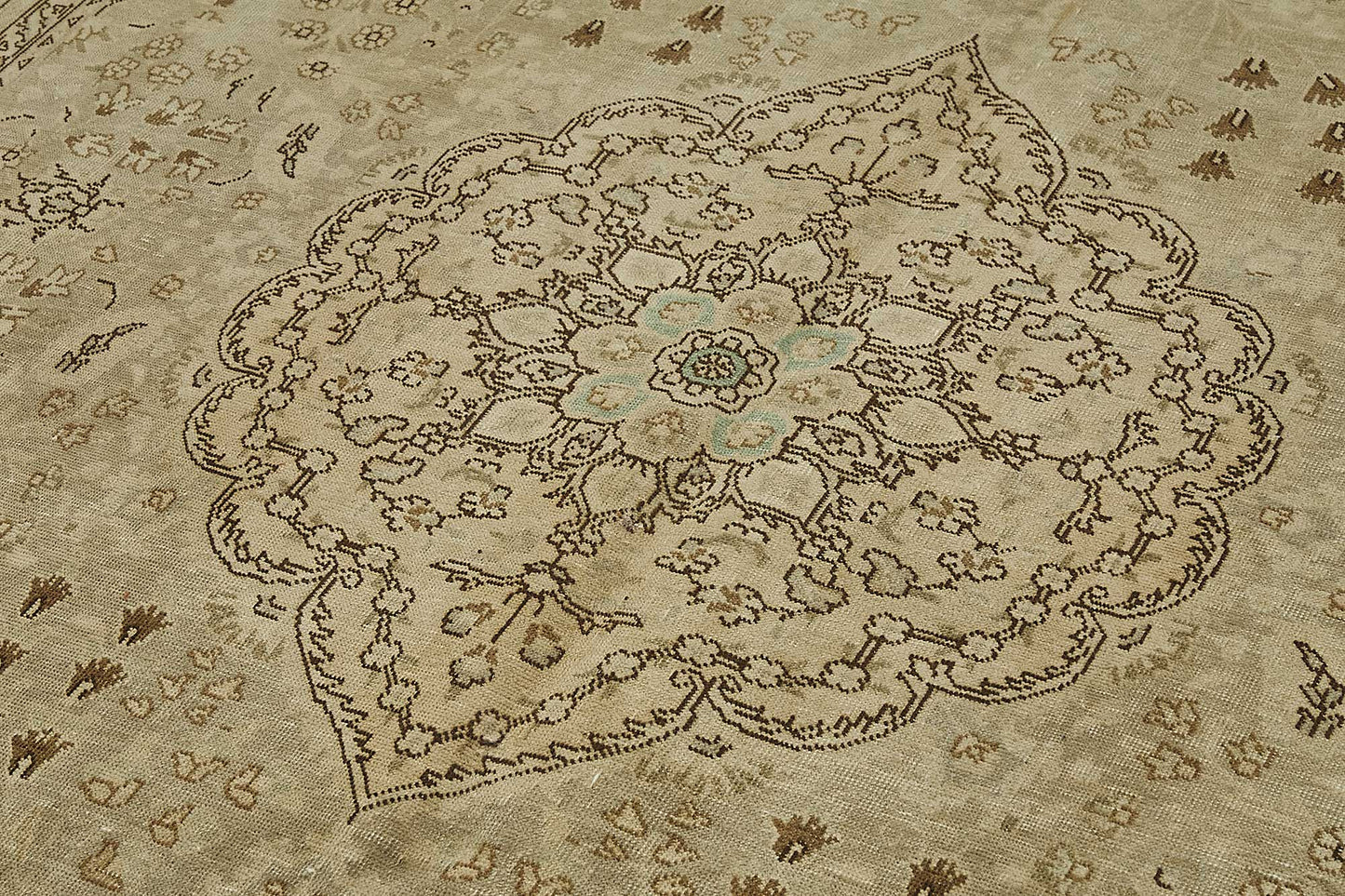 8x11 Beige Vintage Large Area Rug - 50192