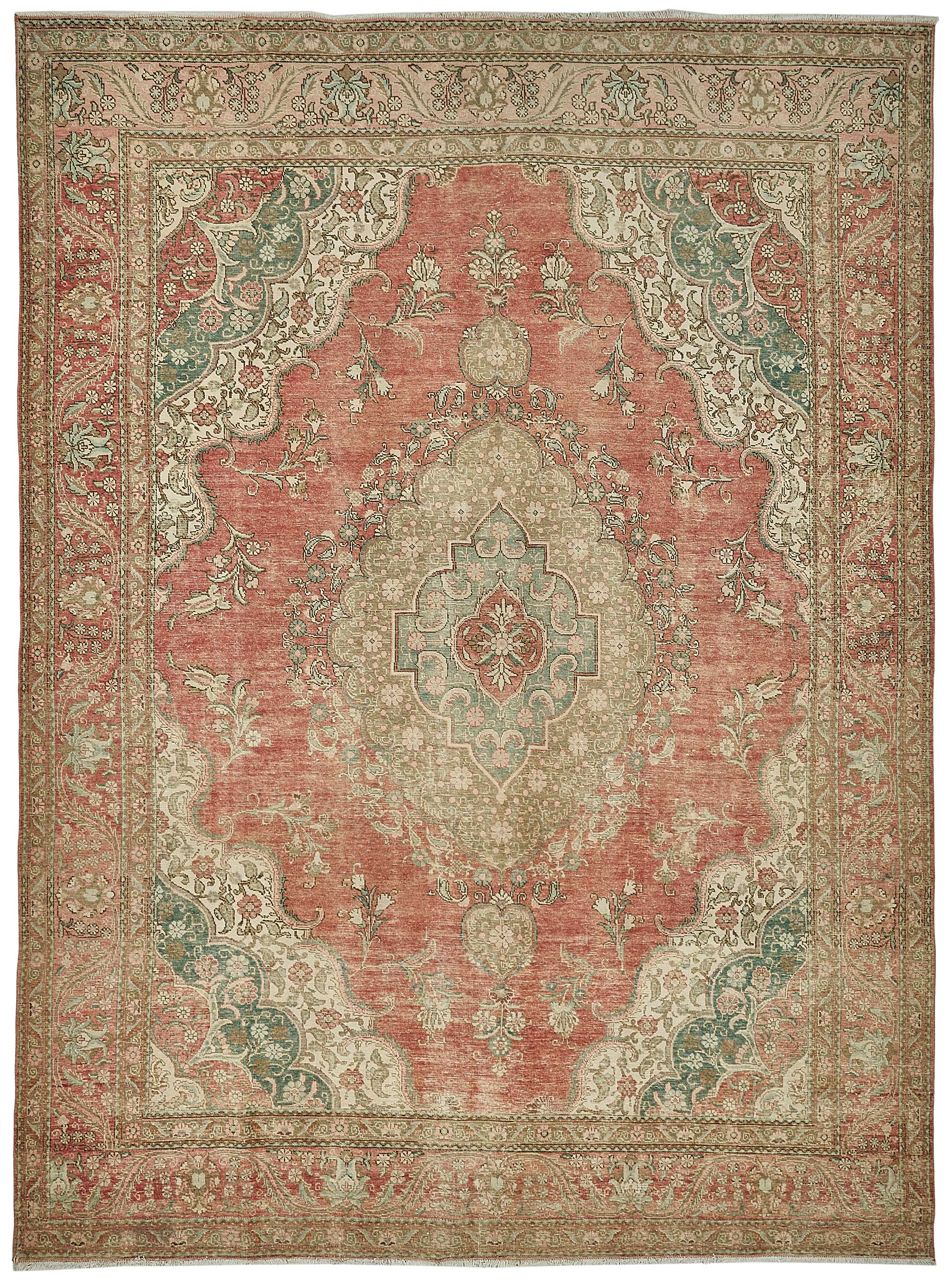 10x13 Beige Vintage Large Area Rug - 50194
