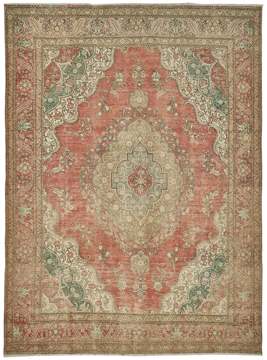 10x13 Beige Vintage Large Area Rug - 50194
