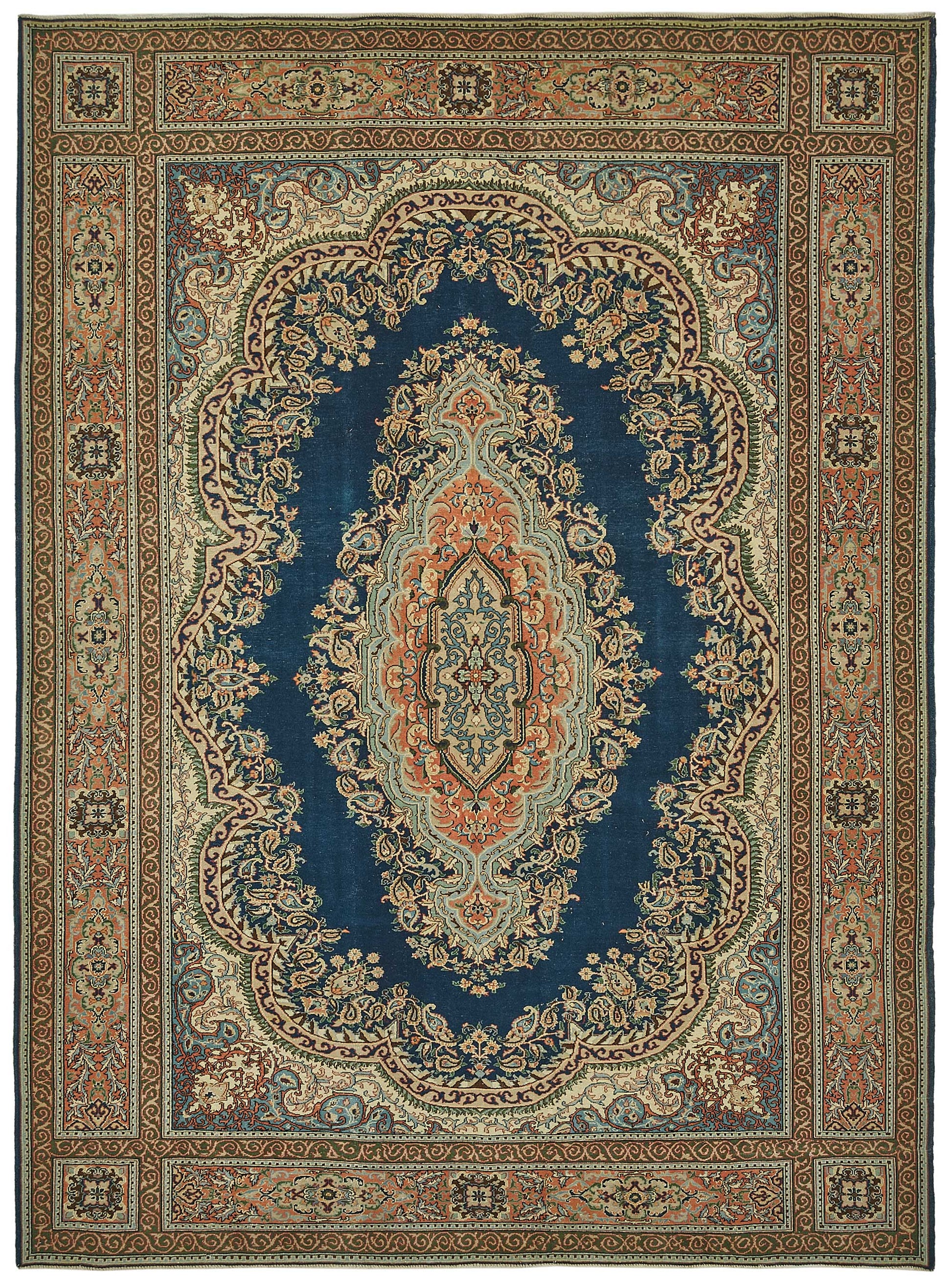 8x11 Beige Vintage Large Area Rug - 50195
