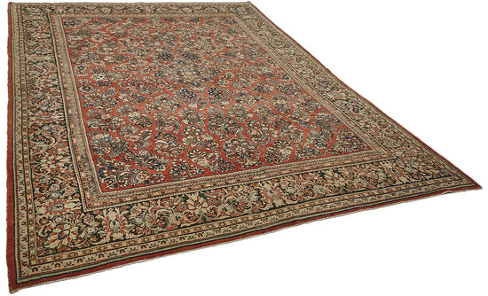 9x11 Beige Vintage Large Area Rug - 50198