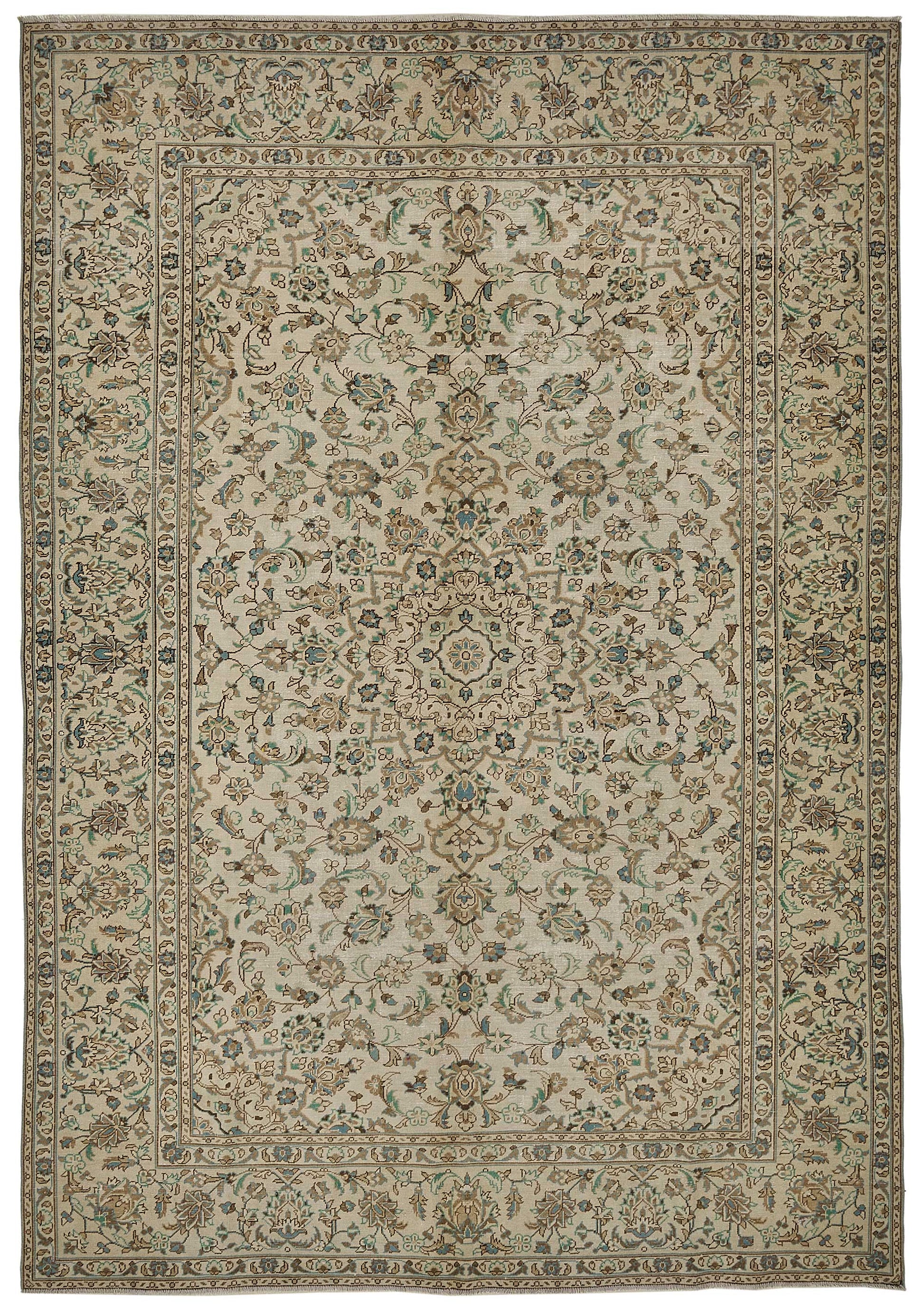8x11 Beige Vintage Large Area Rug - 50204