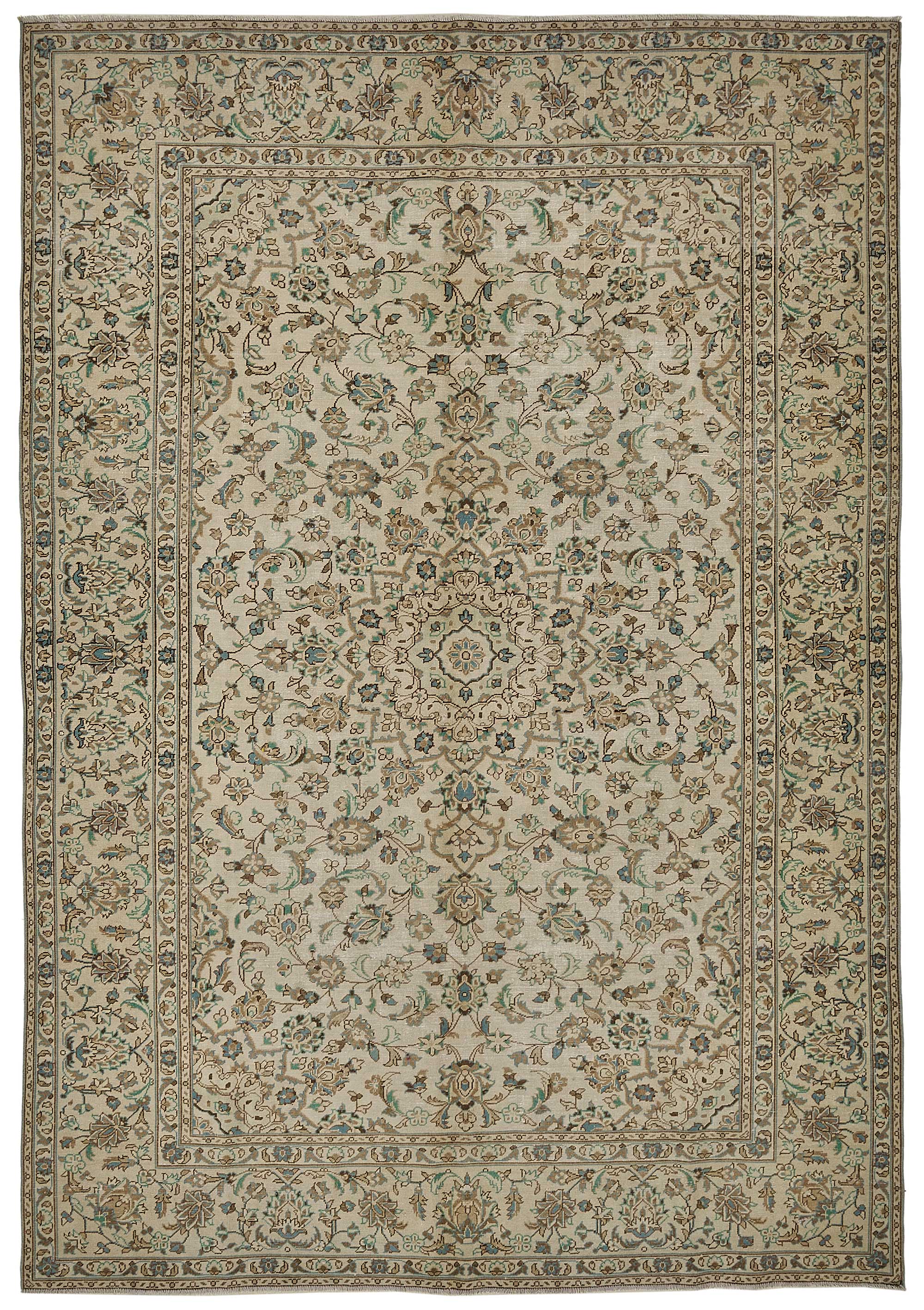 8x11 Beige Vintage Large Area Rug - 50204