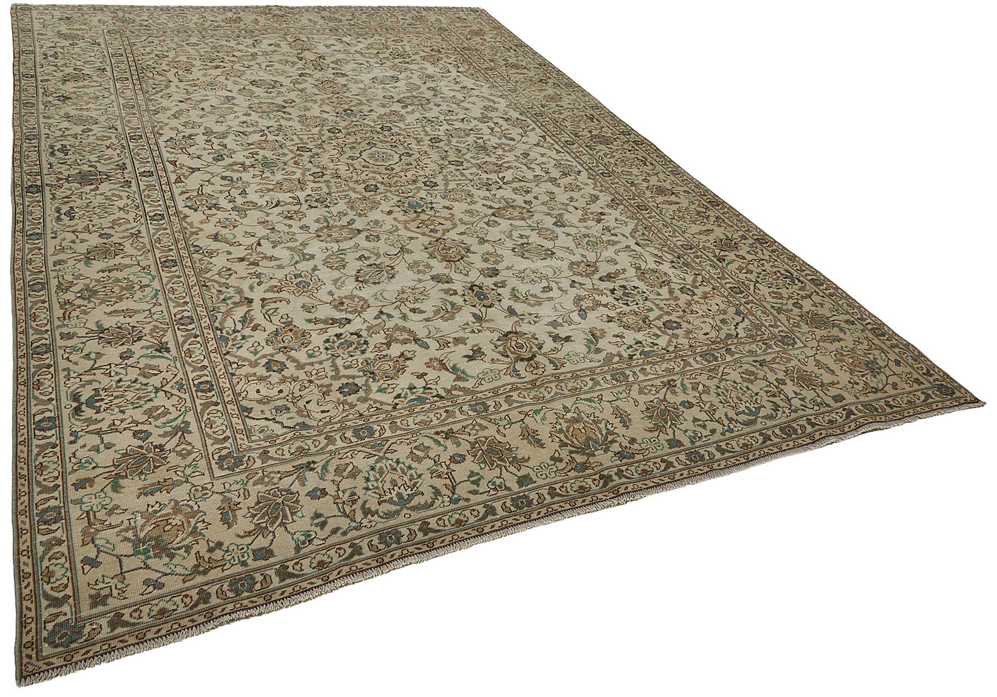 8x11 Beige Vintage Large Area Rug - 50204