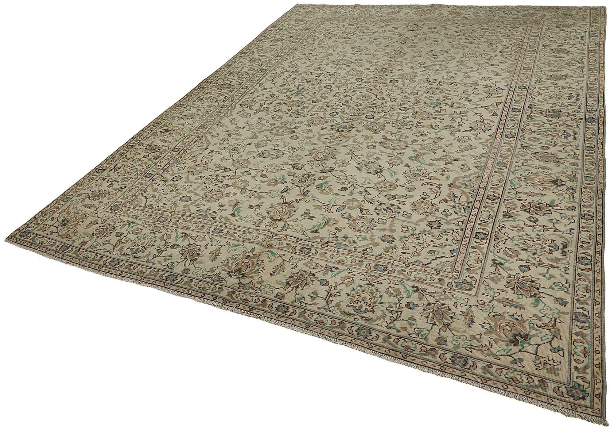 8x11 Beige Vintage Large Area Rug - 50204