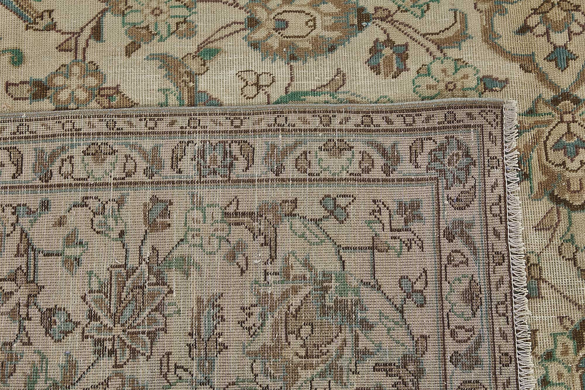 8x11 Beige Vintage Large Area Rug - 50204