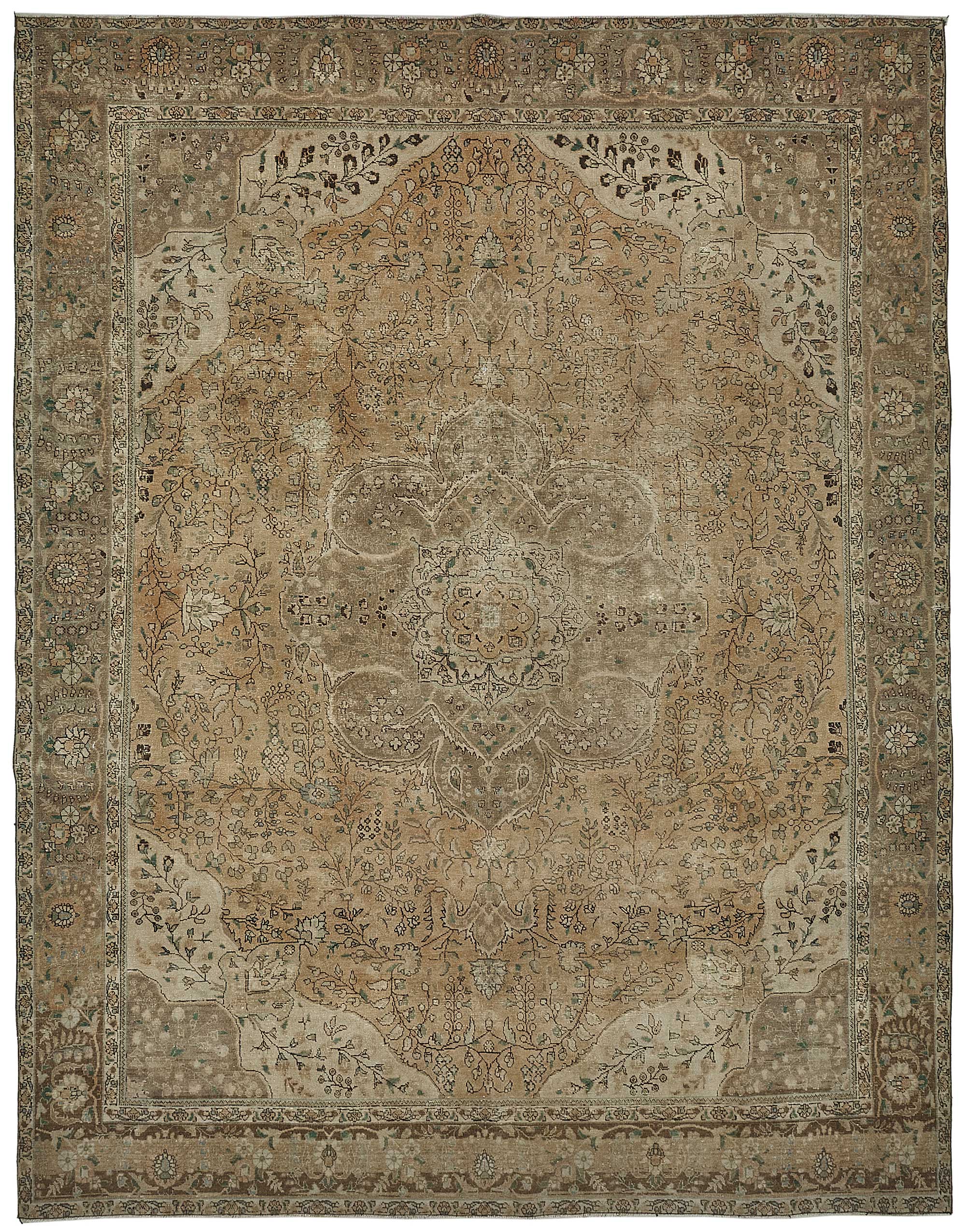 10x13 Beige Vintage Large Area Rug - 50233