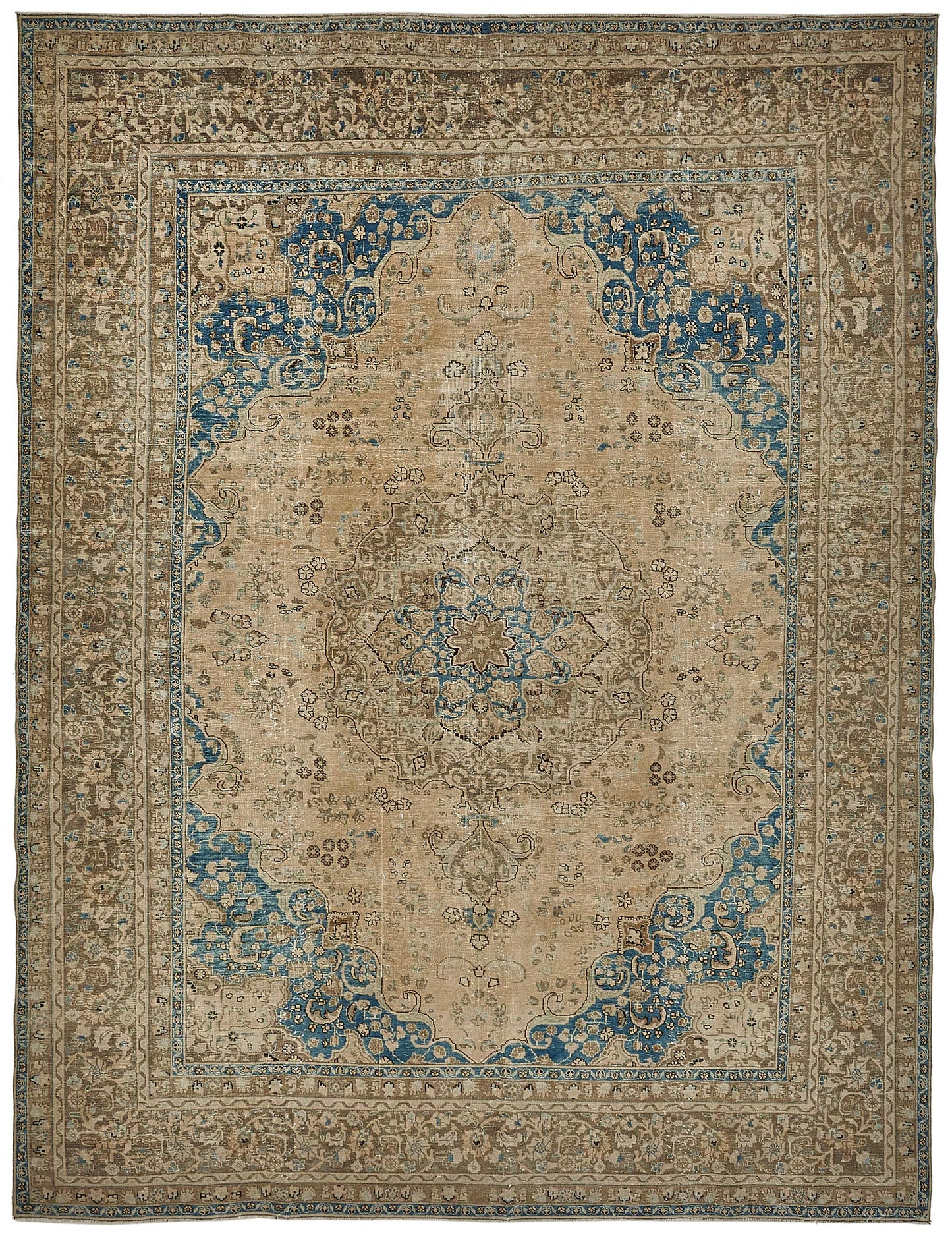 10x12 Beige Vintage Large Area Rug - 50234