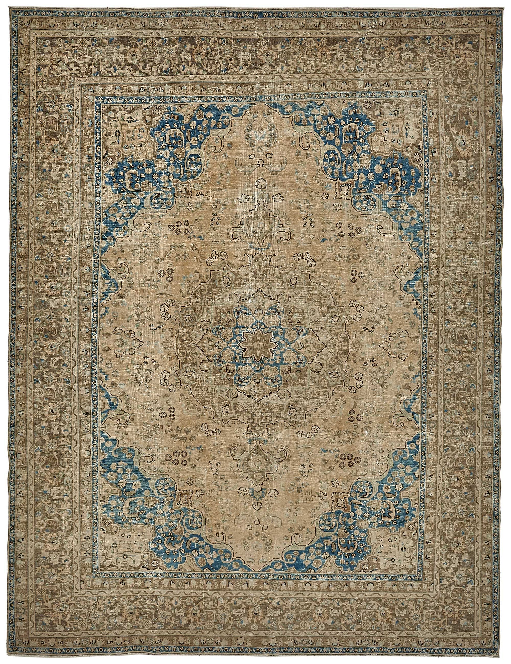 10x12 Beige Vintage Large Area Rug - 50234
