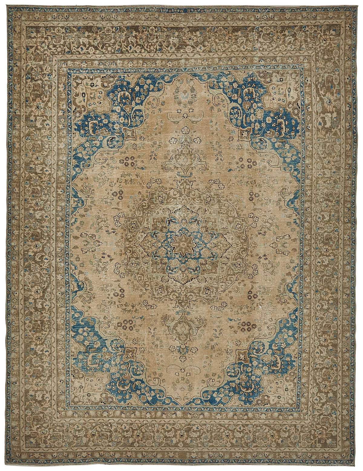 10x12 Beige Vintage Large Area Rug - 50234