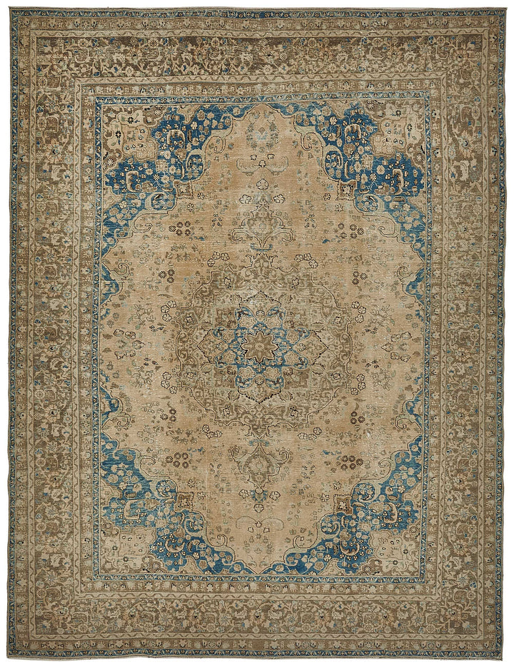 10x12 Beige Vintage Large Area Rug - 50234
