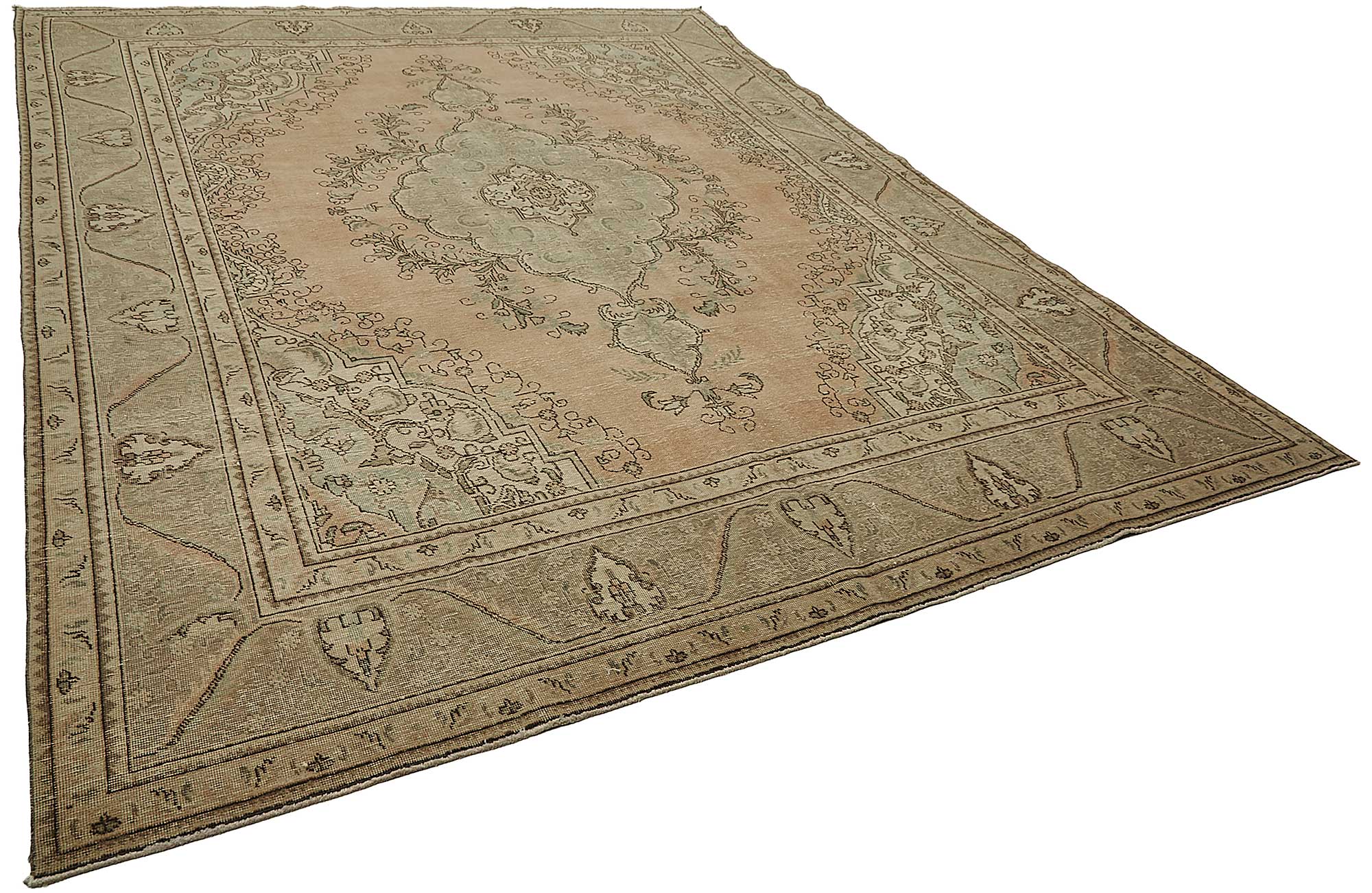 10x12 Beige Vintage Large Area Rug - 50235