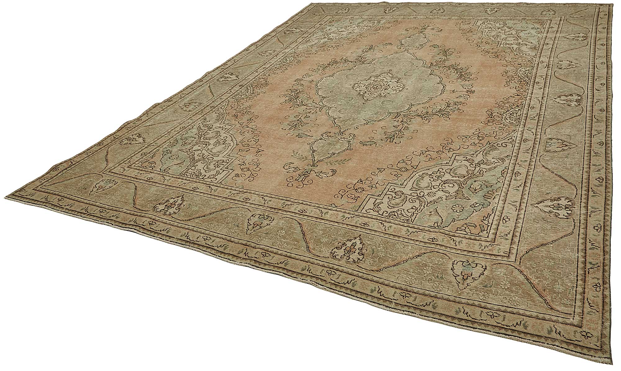 10x12 Beige Vintage Large Area Rug - 50235