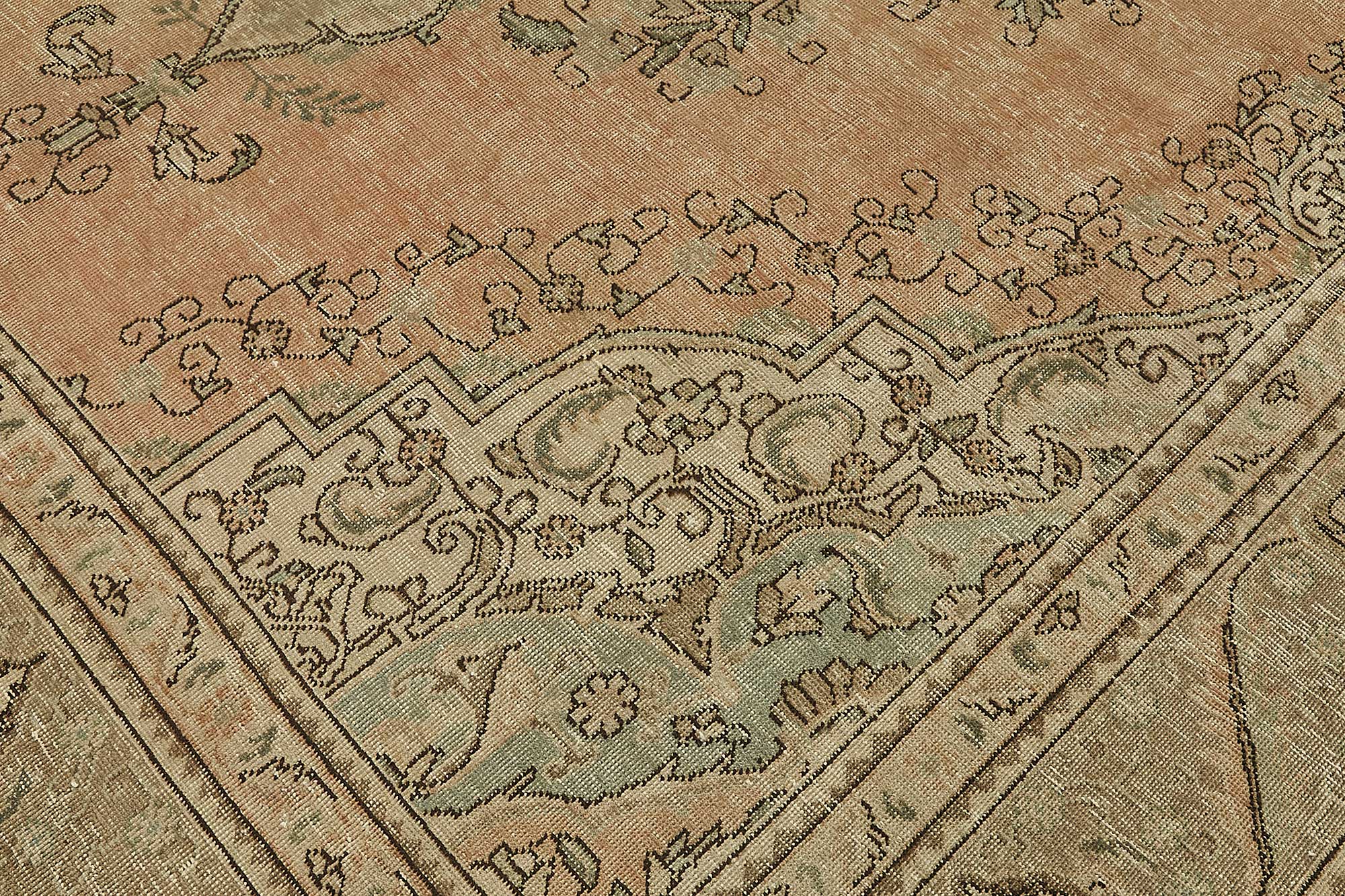 10x12 Beige Vintage Large Area Rug - 50235
