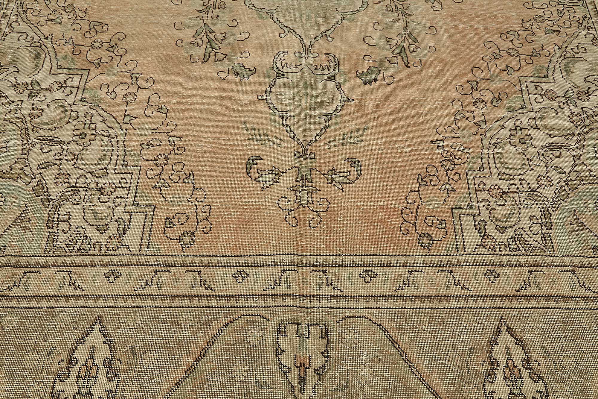 10x12 Beige Vintage Large Area Rug - 50235
