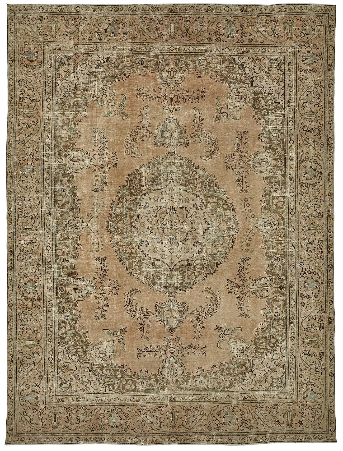 10x12 Beige Vintage Large Area Rug - 50238