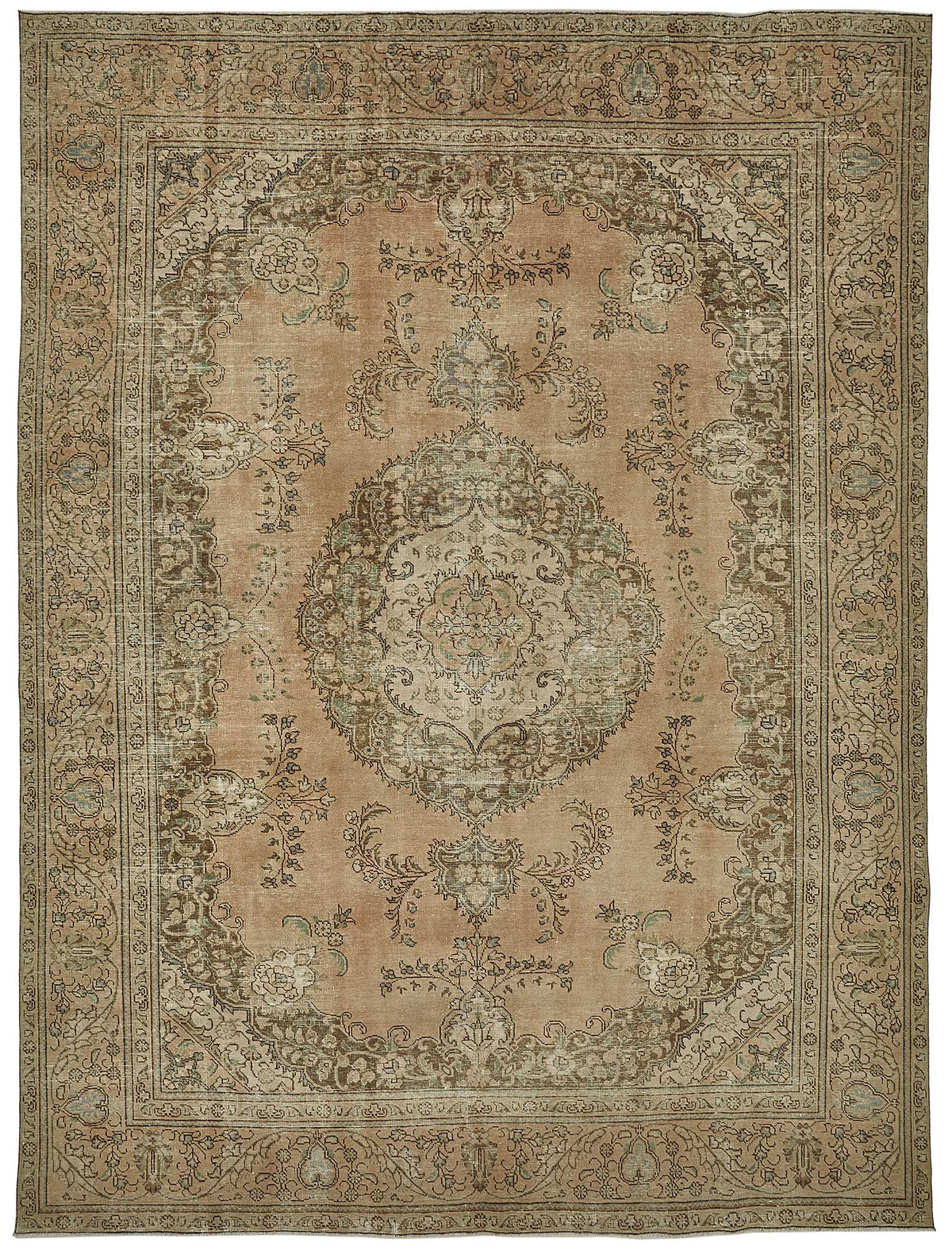10x12 Beige Vintage Large Area Rug - 50238