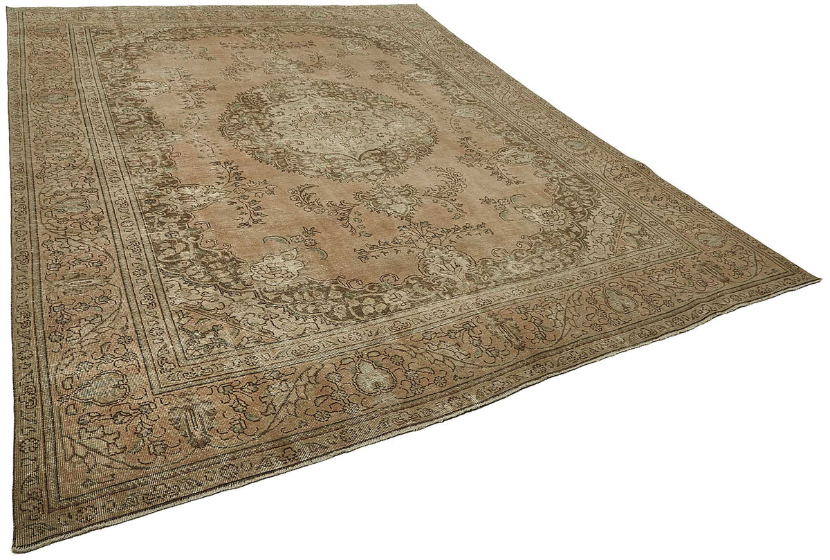 10x12 Beige Vintage Large Area Rug - 50238