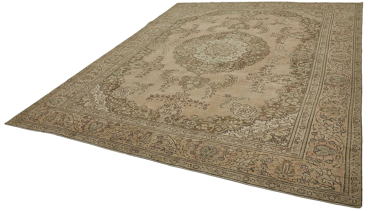 10x12 Beige Vintage Large Area Rug - 50238