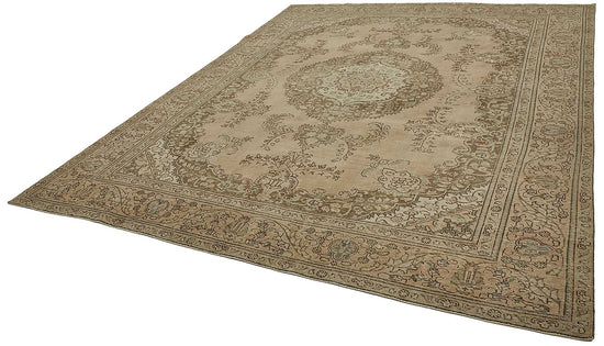 10x12 Beige Vintage Large Area Rug - 50238