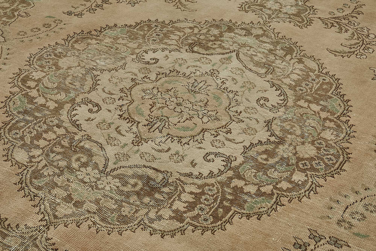 10x12 Beige Vintage Large Area Rug - 50238