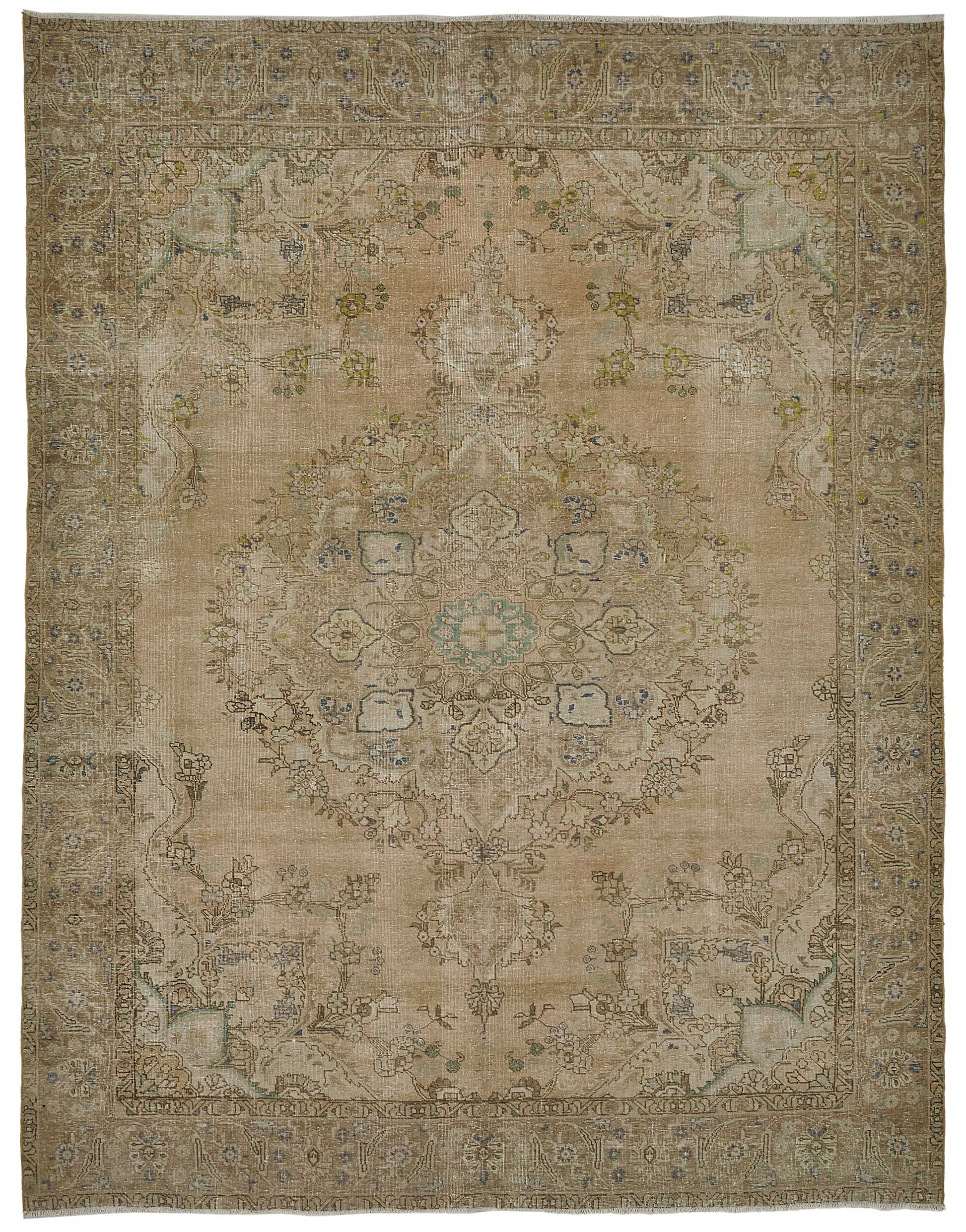 10x12 Beige Vintage Large Area Rug - 50243