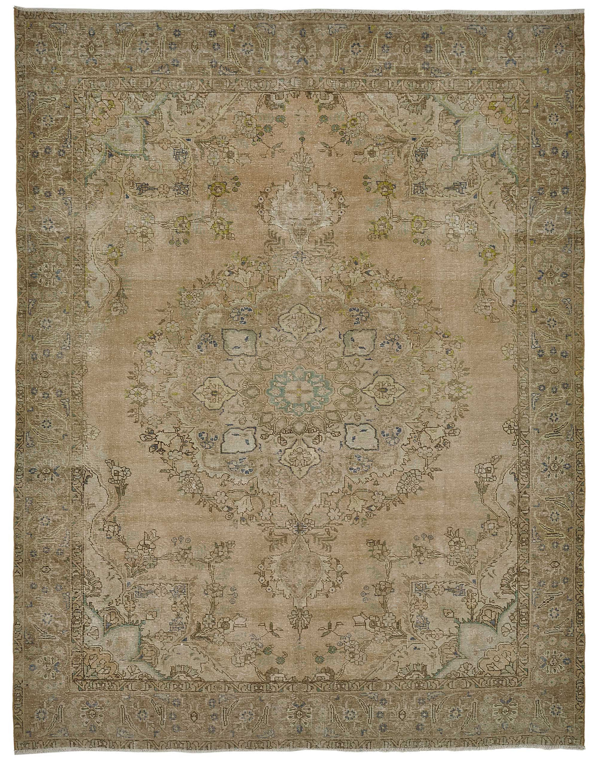 10x12 Beige Vintage Large Area Rug - 50243