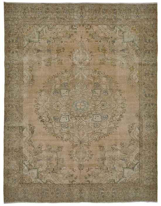 10x12 Beige Vintage Large Area Rug - 50243