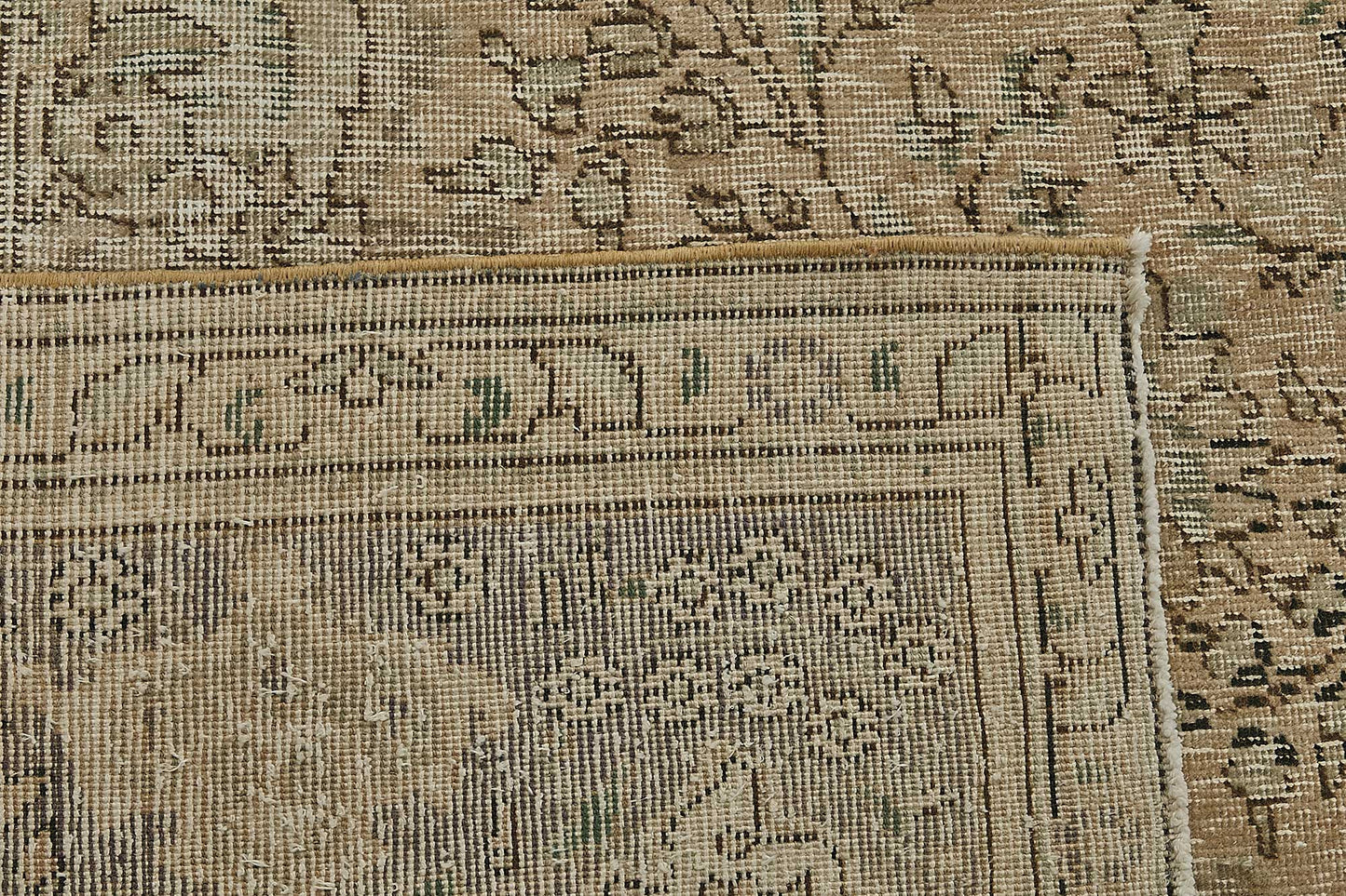10x13 Beige Vintage Persian Tabriz Rug - 50245