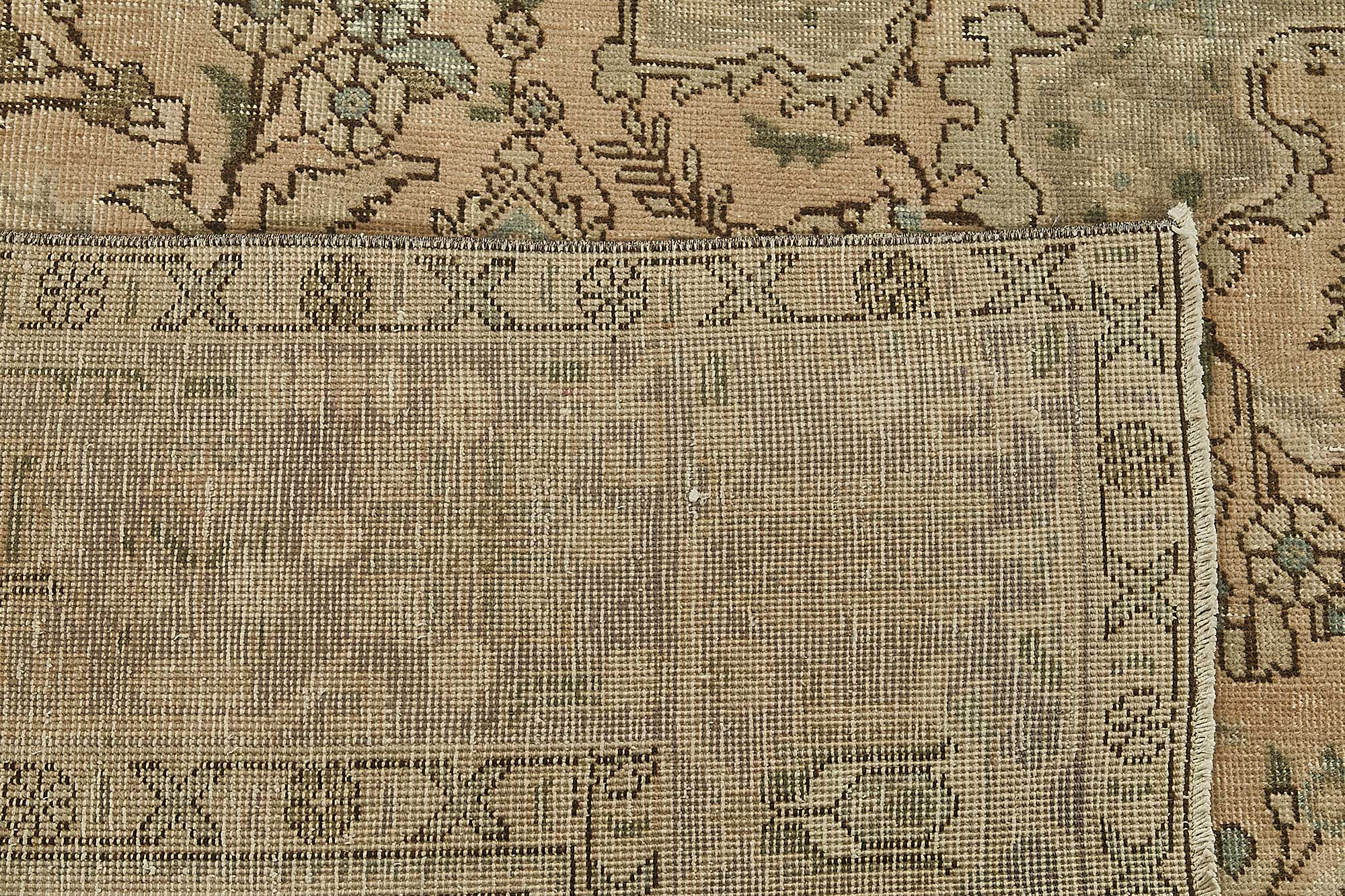 9x12 Beige Vintage Persian Tabriz Rug - 50246