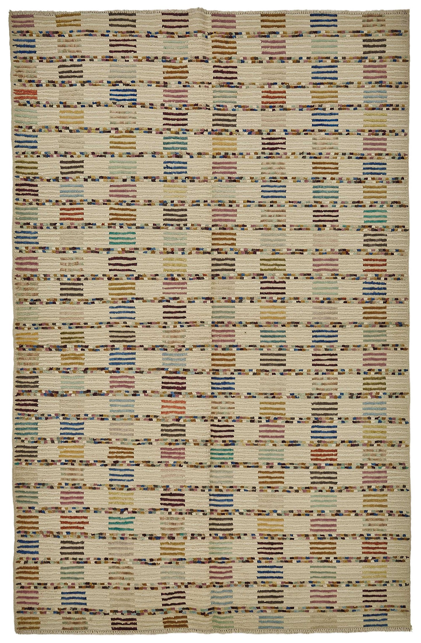 7x10 Beige Recycled Chaput Rug - 50322