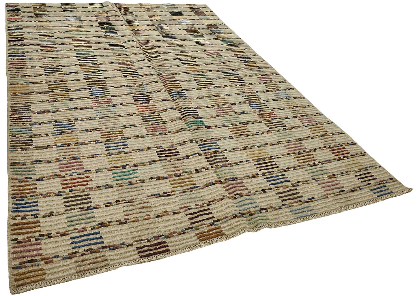 7x10 Beige Recycled Chaput Rug - 50322