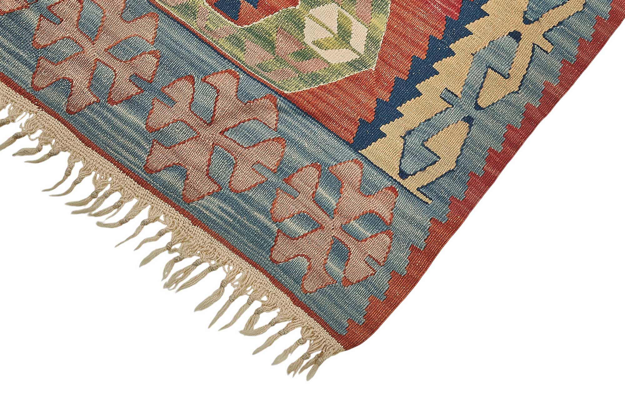 4x5 Handwoven Turkish Wool Kilim Rug - 50331