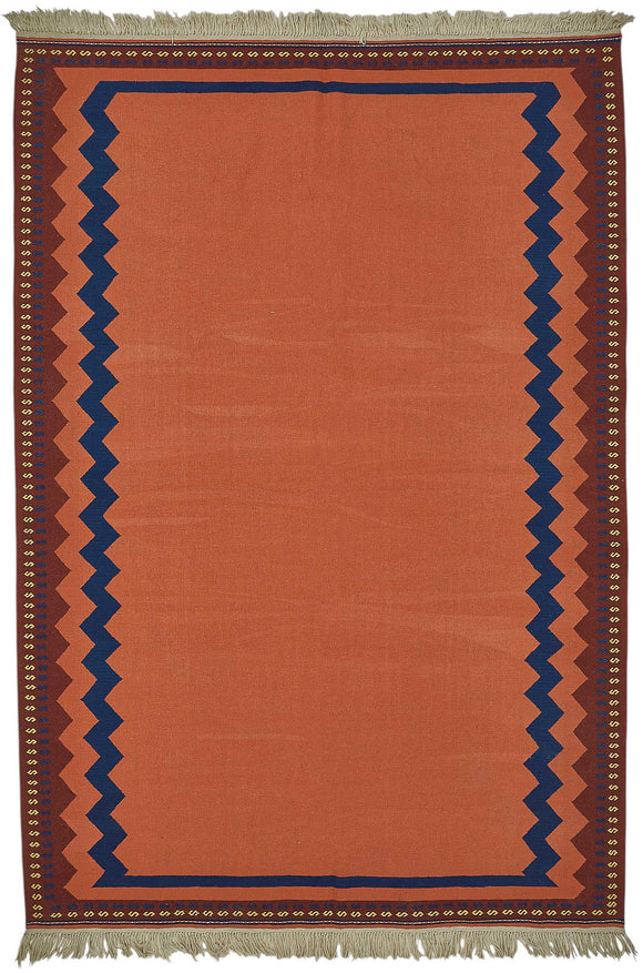 7x10 Handwoven Turkish Wool Kilim Rug - 50332