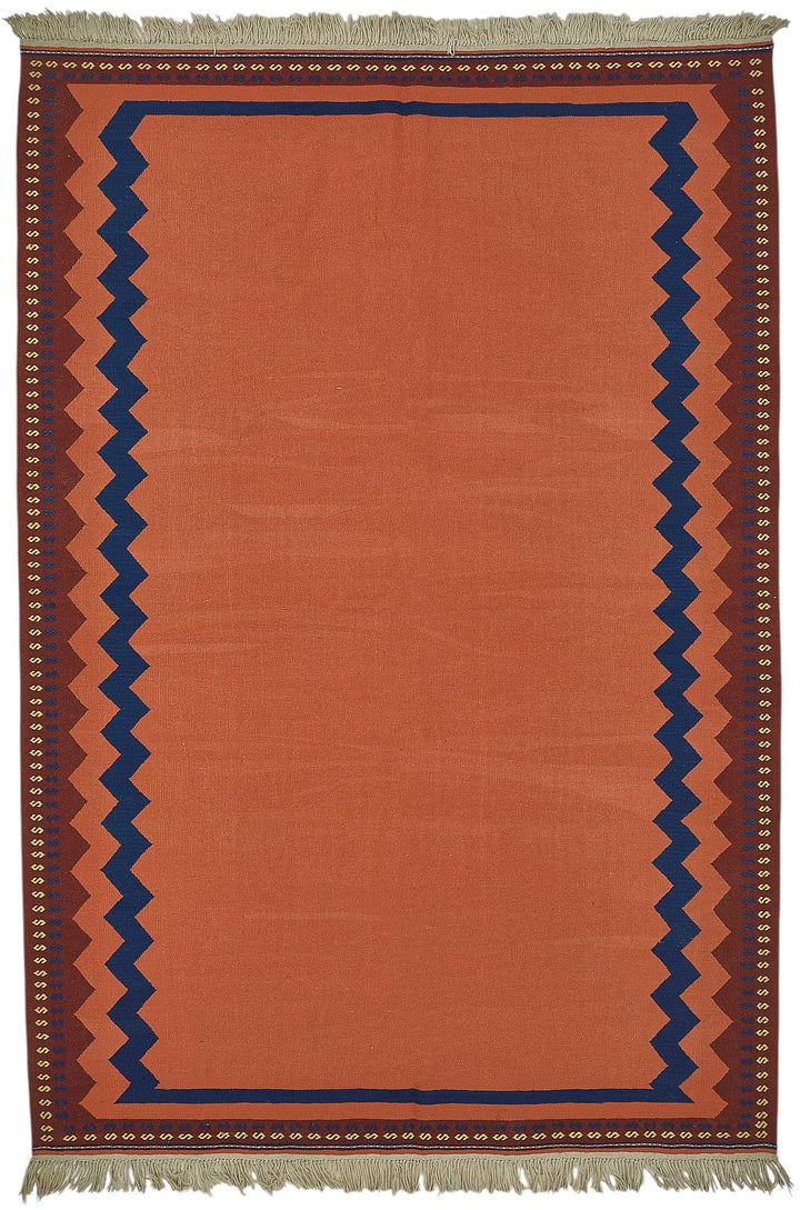 7x10 Handwoven Turkish Wool Kilim Rug - 50332