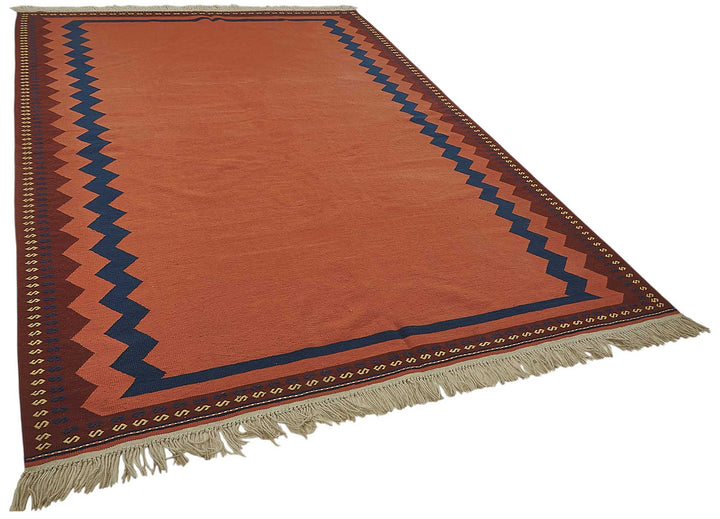 7x10 Handwoven Turkish Wool Kilim Rug - 50332