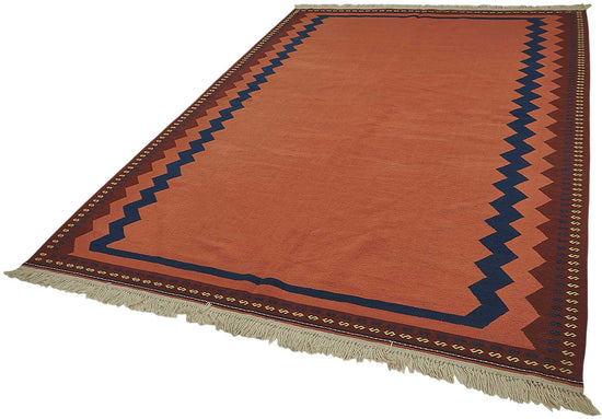 7x10 Handwoven Turkish Wool Kilim Rug - 50332