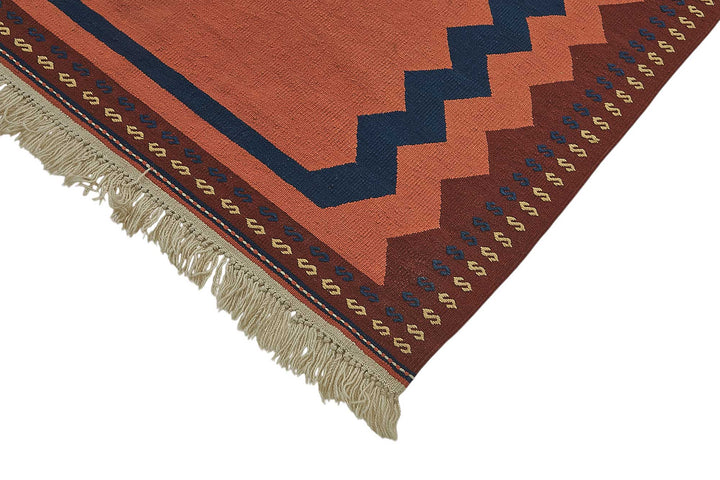7x10 Handwoven Turkish Wool Kilim Rug - 50332