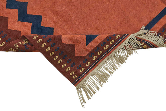 7x10 Handwoven Turkish Wool Kilim Rug - 50332