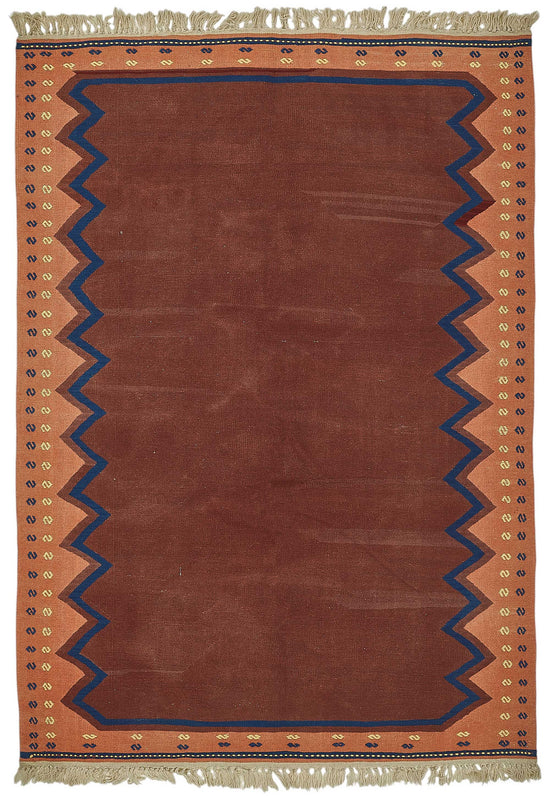 5x8 Handwoven Turkish Wool Kilim Rug - 50333