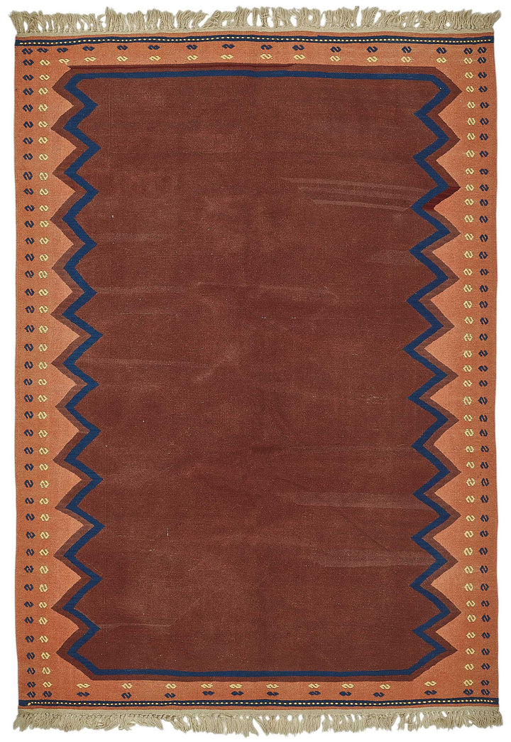 5x8 Handwoven Turkish Wool Kilim Rug - 50333