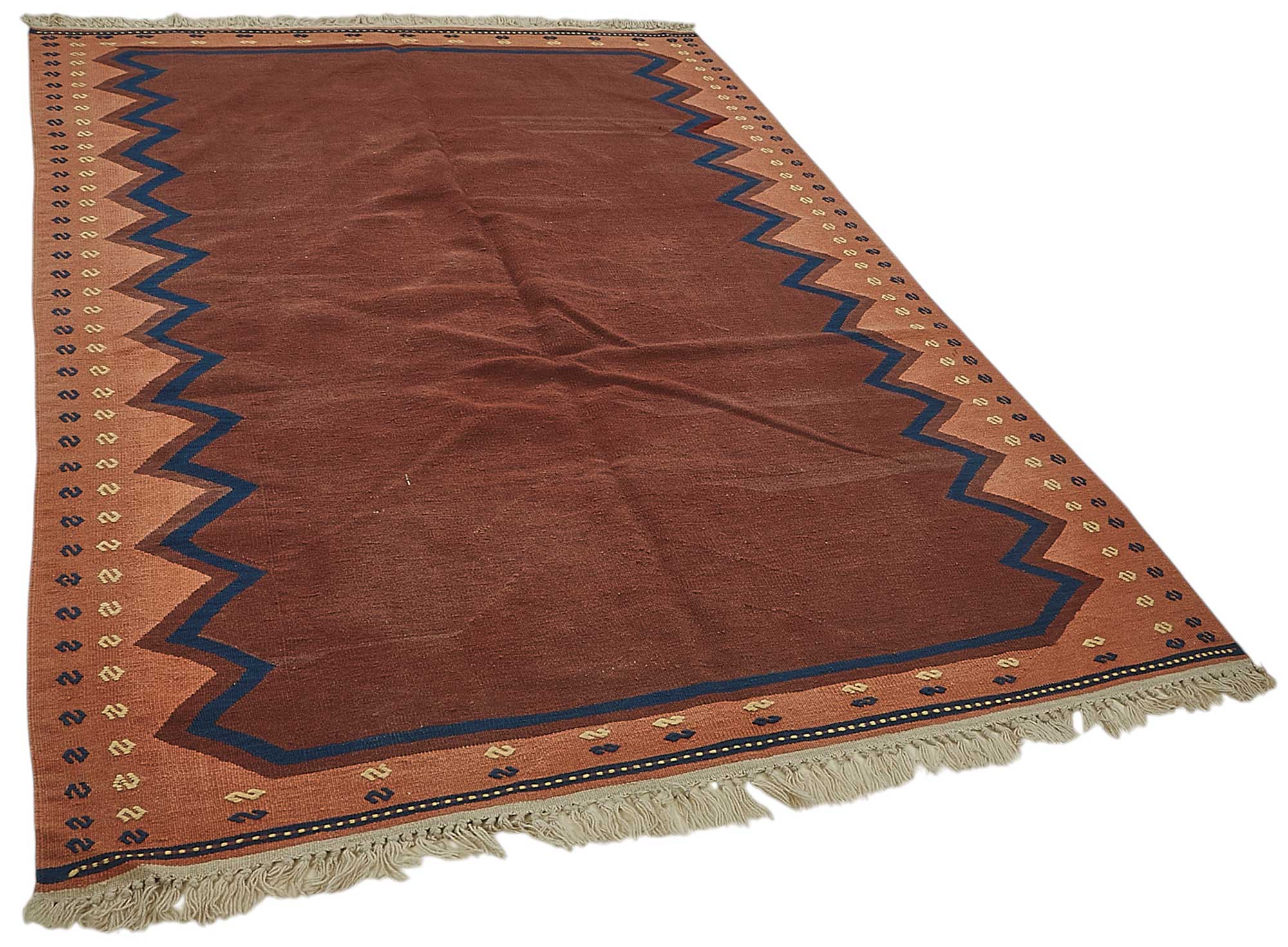 5x8 Handwoven Turkish Wool Kilim Rug - 50333