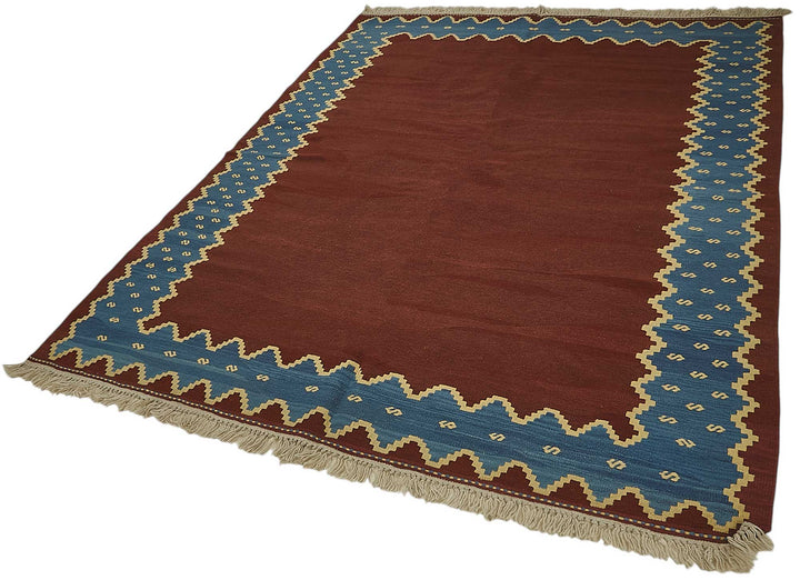 6x8 Handwoven Turkish Wool Kilim Rug - 50334