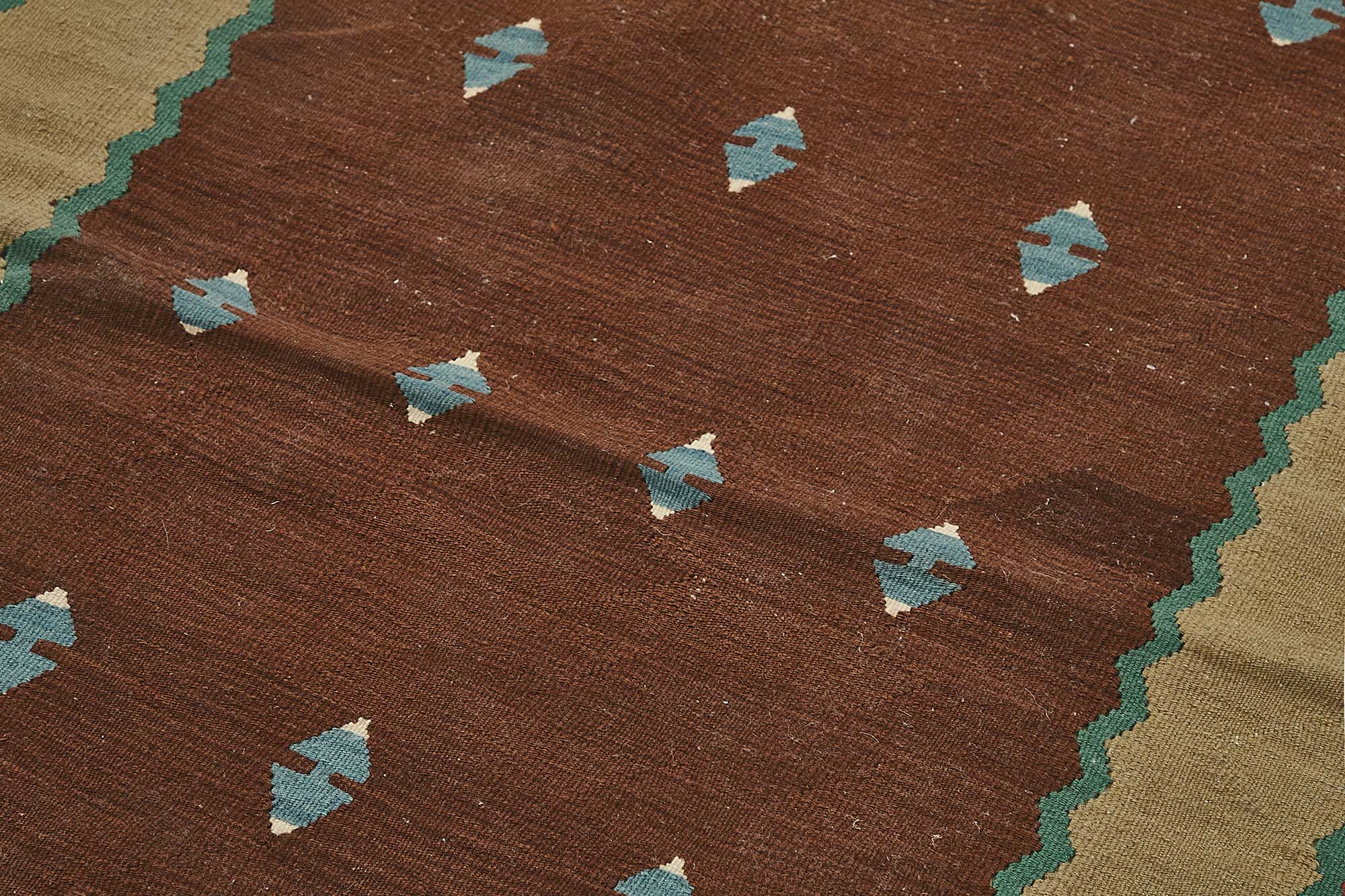 4x5 Handwoven Turkish Wool Kilim Rug - 50335